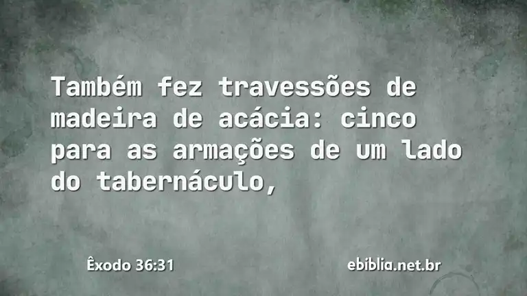 Êxodo 36:31