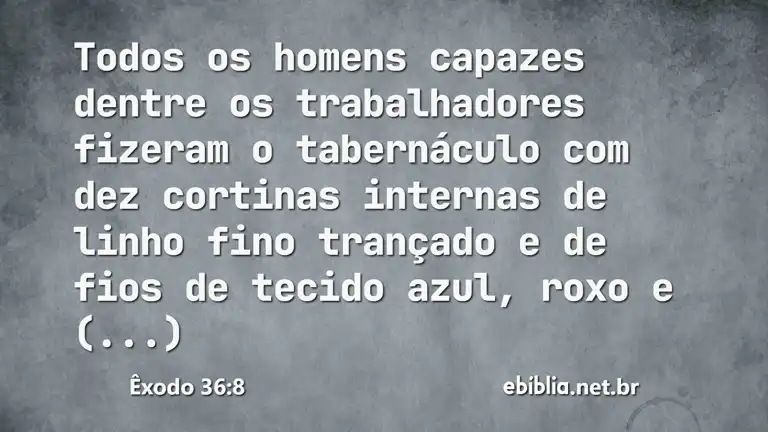 Êxodo 36:8