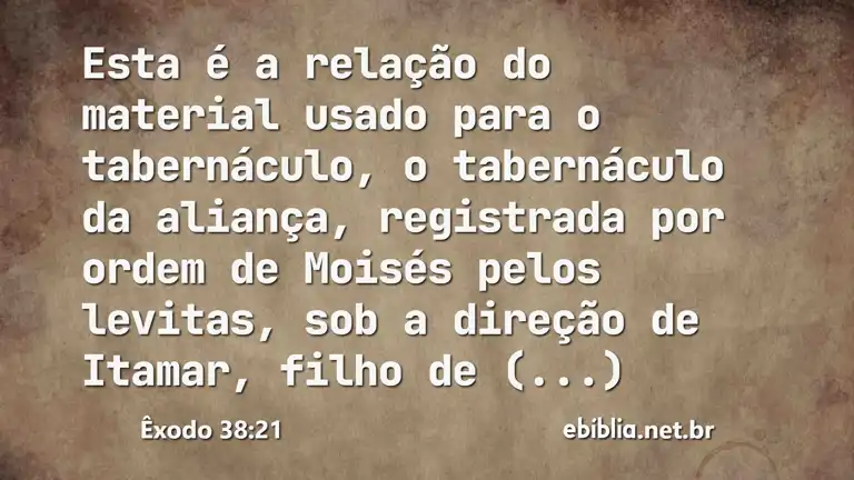 Êxodo 38:21