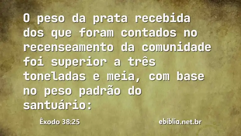 Êxodo 38:25