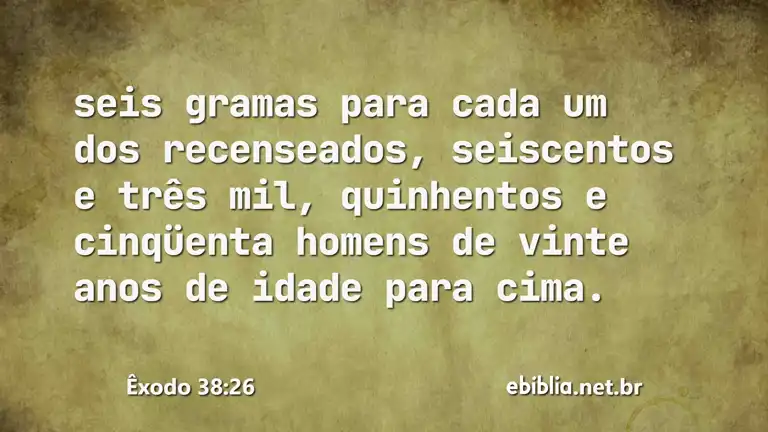 Êxodo 38:26