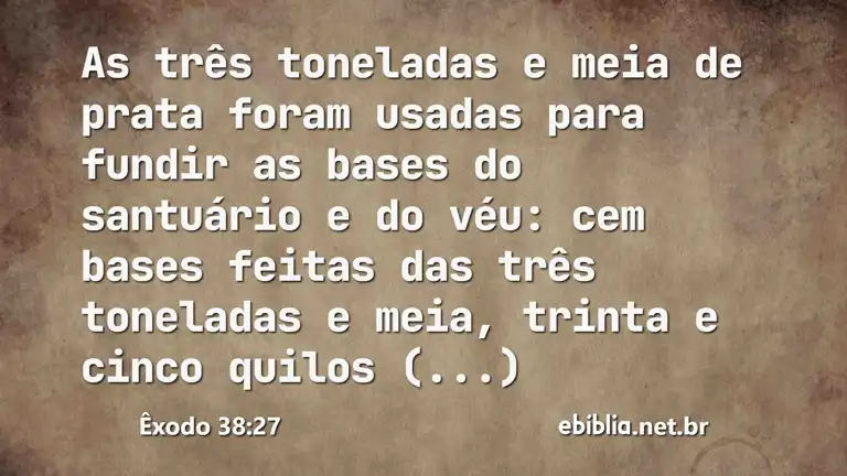 Êxodo 38:27