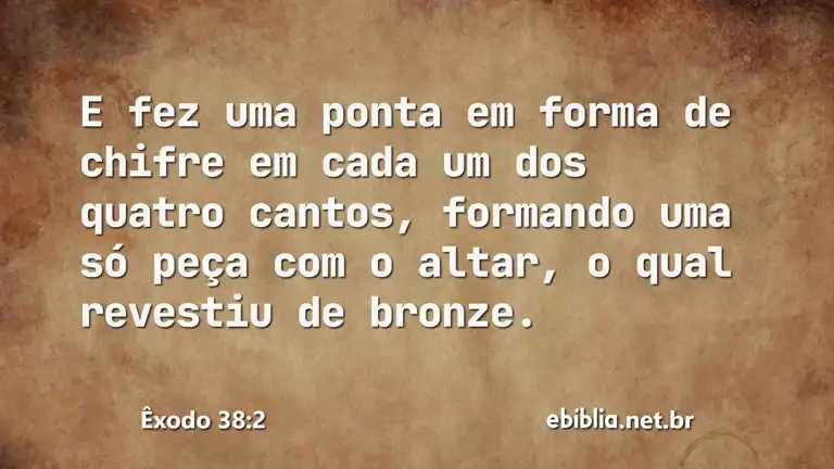 Êxodo 38:2