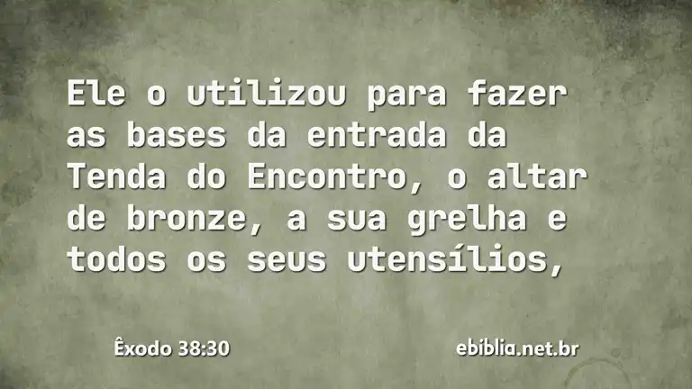 Êxodo 38:30