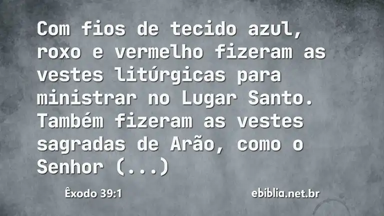 Êxodo 39:1