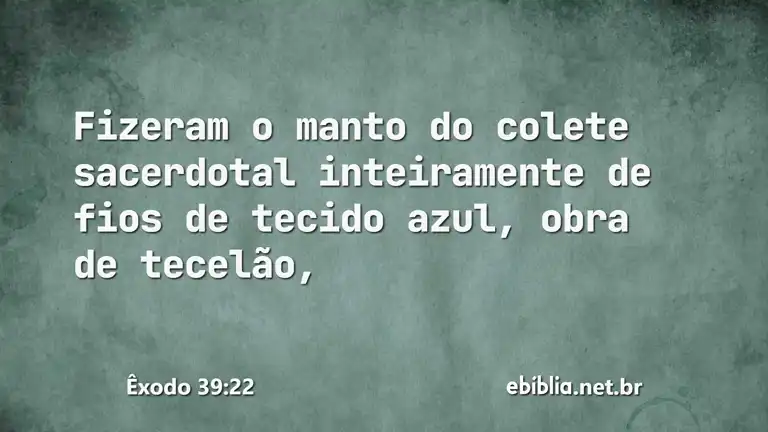 Êxodo 39:22