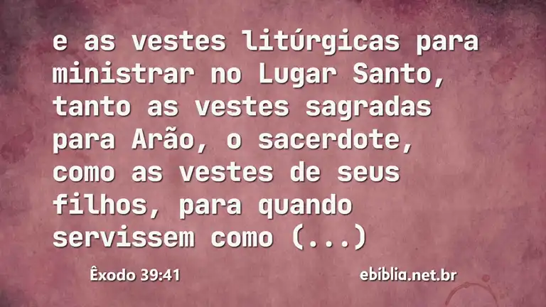 Êxodo 39:41