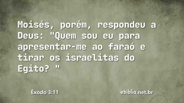 Êxodo 3:11