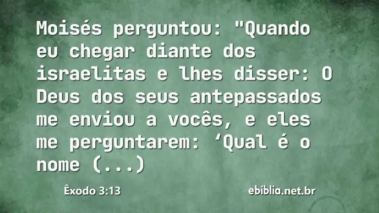 Êxodo 3:13