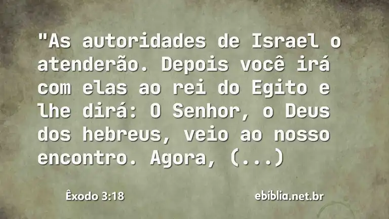 Êxodo 3:18