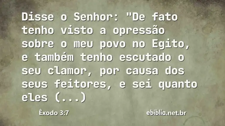 Êxodo 3:7