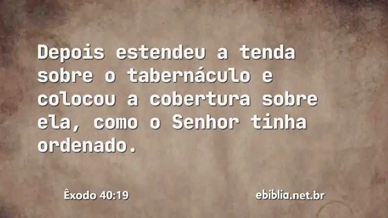 Êxodo 40:19