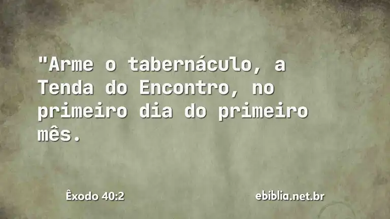 Êxodo 40:2