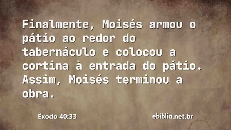 Êxodo 40:33