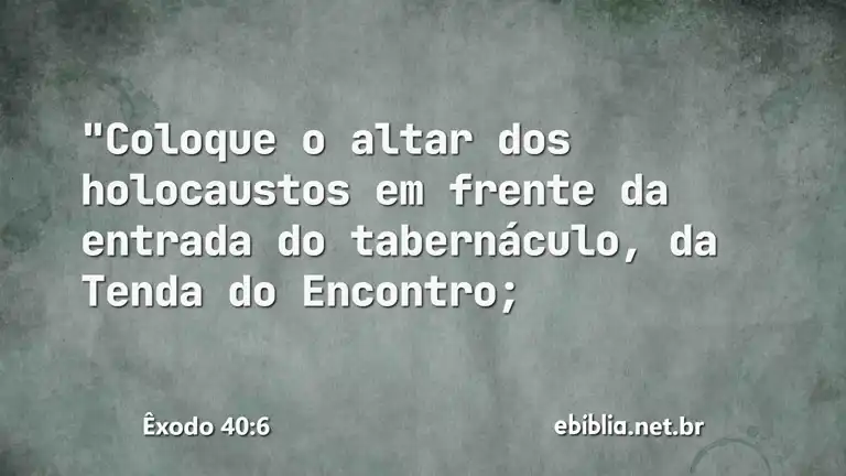 Êxodo 40:6