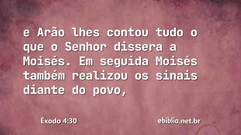 Êxodo 4:30