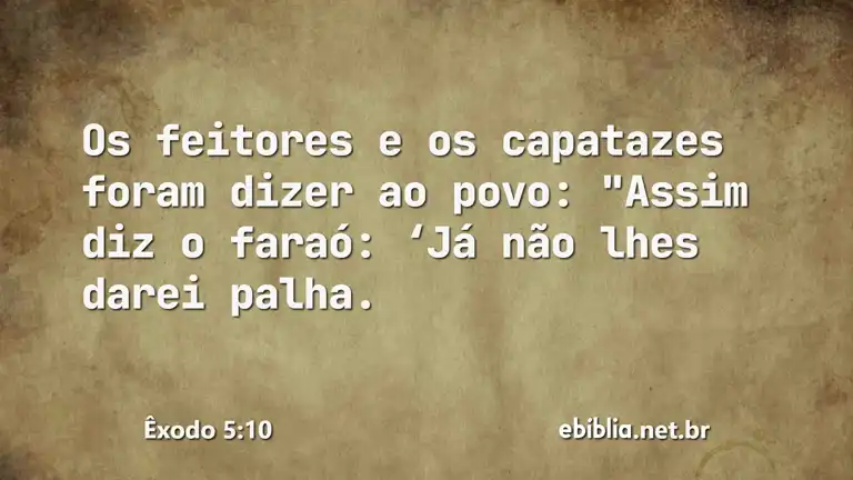 Êxodo 5:10