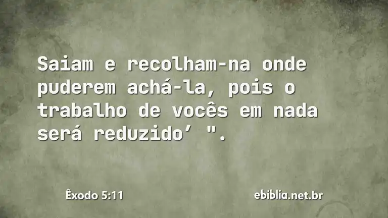 Êxodo 5:11