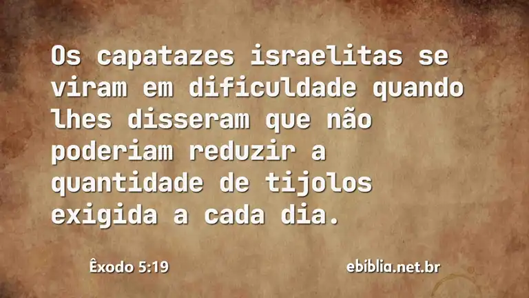 Êxodo 5:19