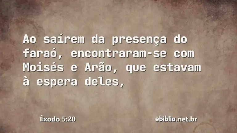 Êxodo 5:20