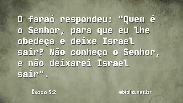 Êxodo 5:2