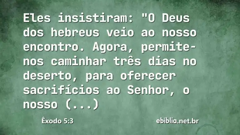 Êxodo 5:3