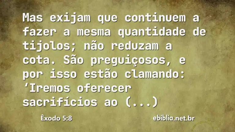 Êxodo 5:8