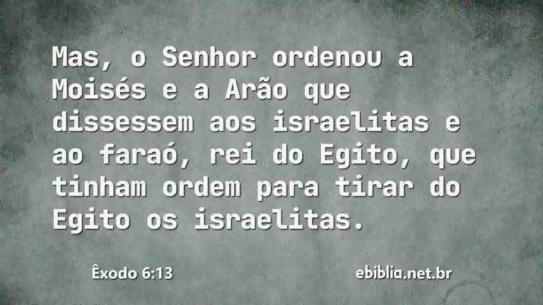 Êxodo 6:13