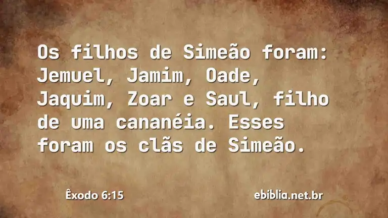 Êxodo 6:15