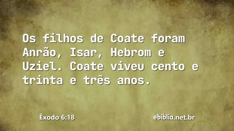 Êxodo 6:18