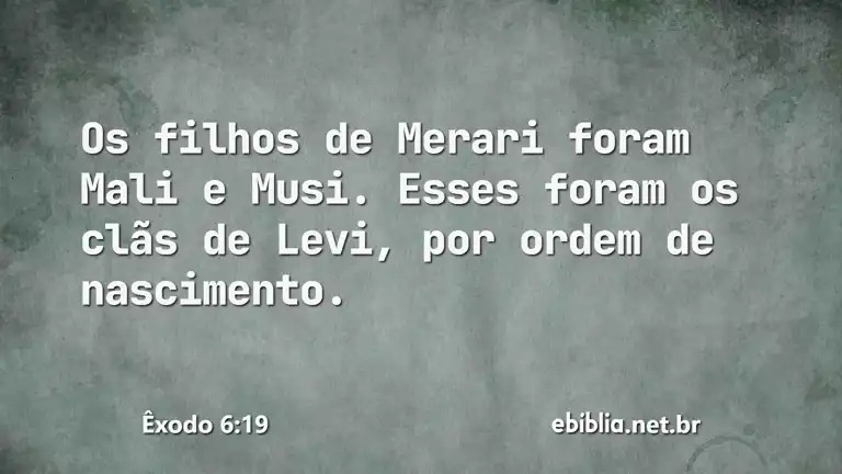 Êxodo 6:19