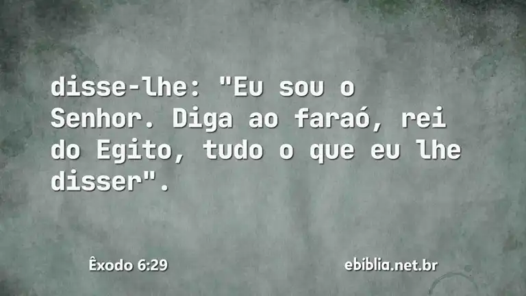 Êxodo 6:29