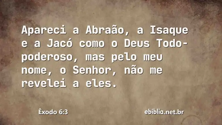 Êxodo 6:3