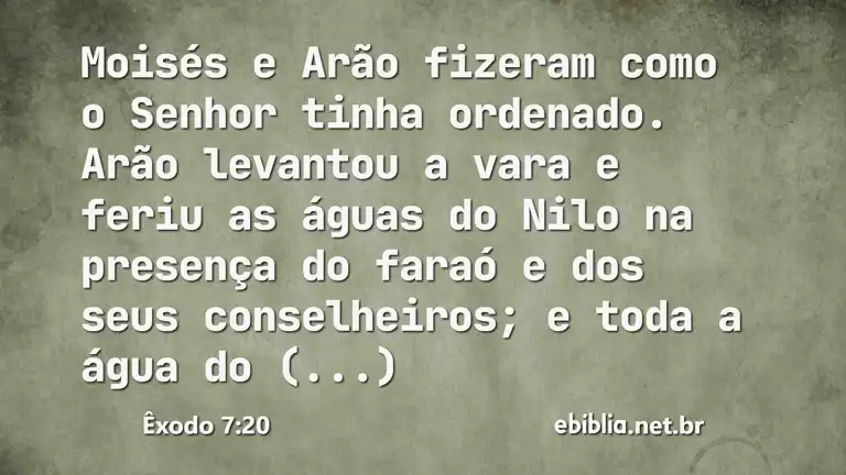 Êxodo 7:20