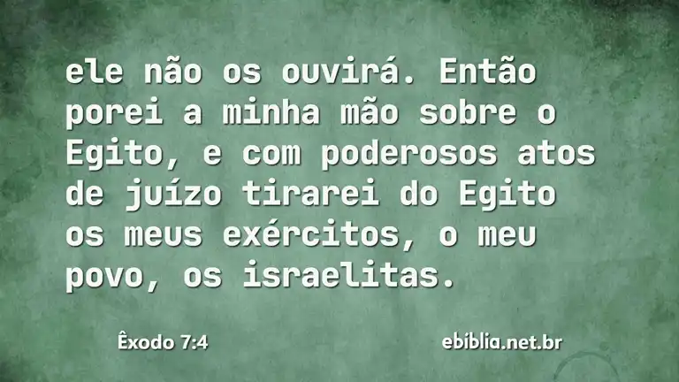 Êxodo 7:4