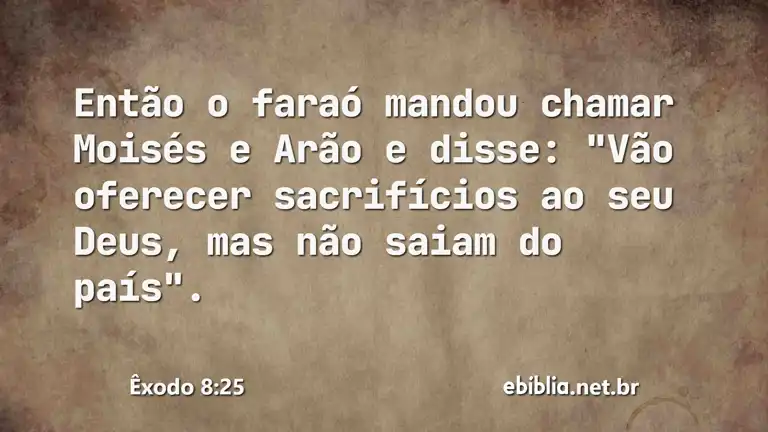 Êxodo 8:25