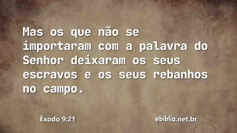 Êxodo 9:21