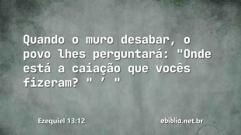 Ezequiel 13:12