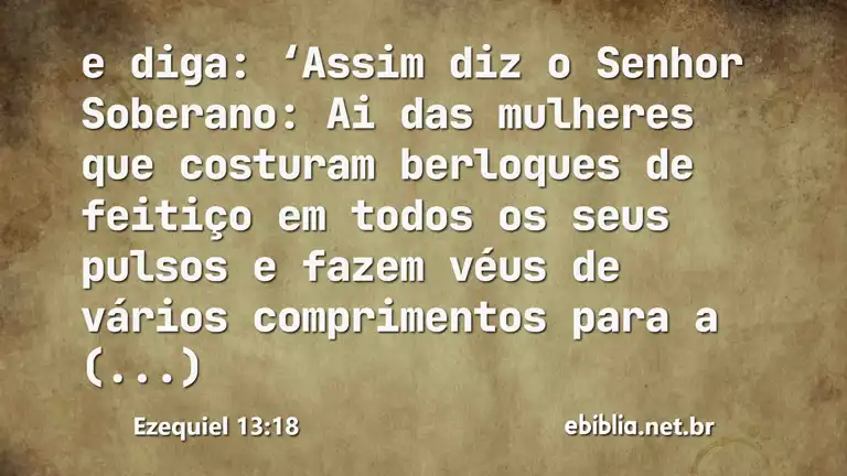 Ezequiel 13:18