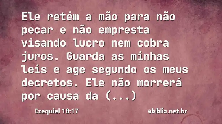 Ezequiel 18:17