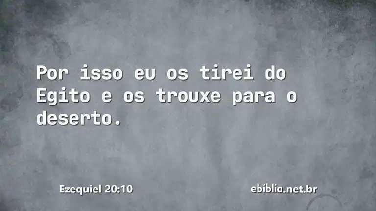 Ezequiel 20:10