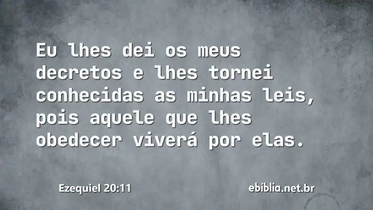 Ezequiel 20:11