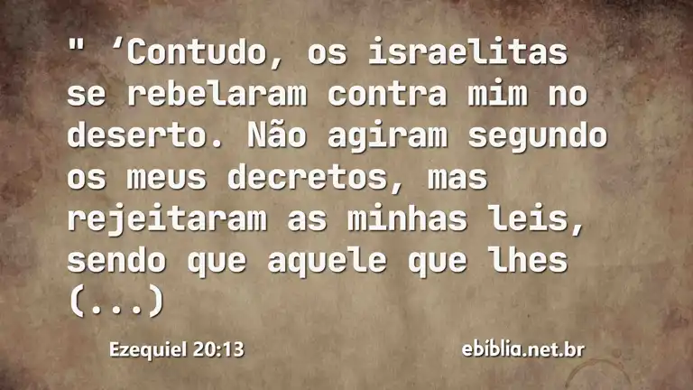 Ezequiel 20:13