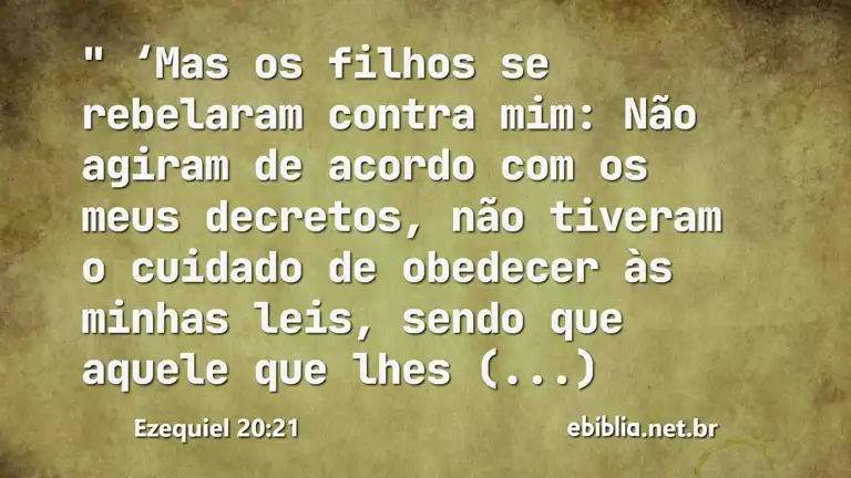 Ezequiel 20:21