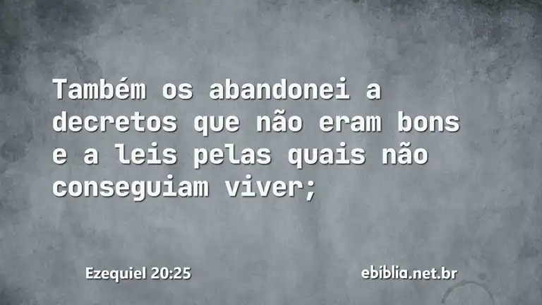 Ezequiel 20:25