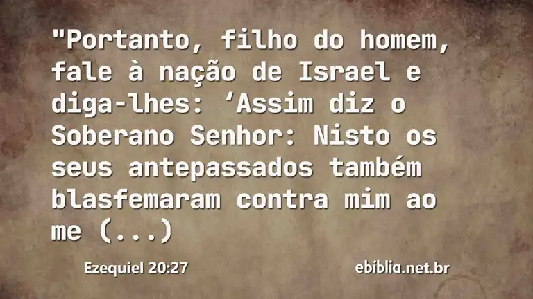 Ezequiel 20:27