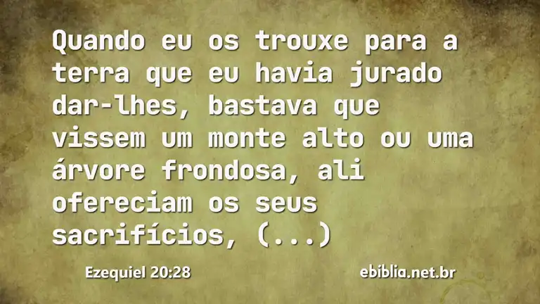 Ezequiel 20:28