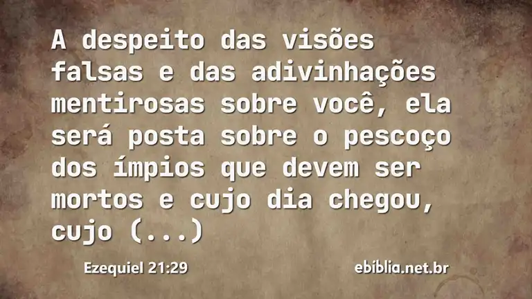 Ezequiel 21:29