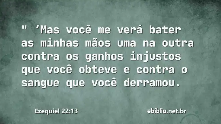 Ezequiel 22:13