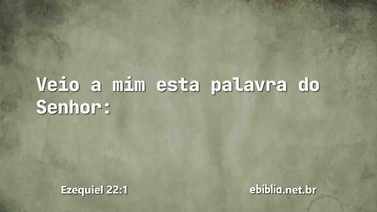 Ezequiel 22:1